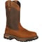 Rocky Original Ride, Men's Insulated Waterproof Wellington Boots, 9 M, Leather, 10 in Height, Brown FQ0002867 - alternate 1